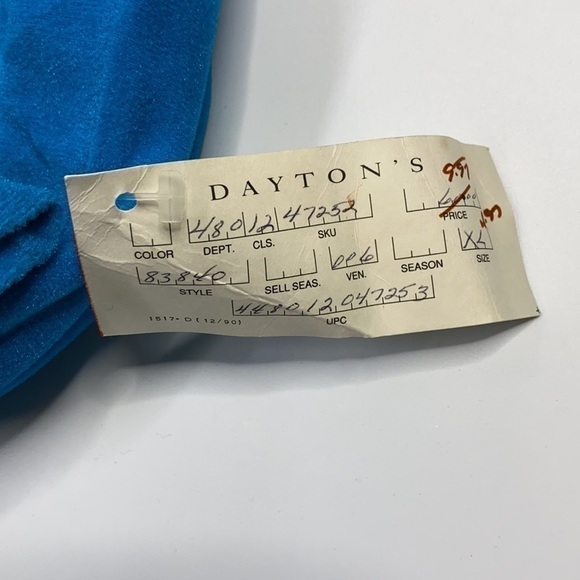 Vintage Vanity Fair Peacock Blue Robe 80's NWT Size XL RARE - Picture 8 of 10